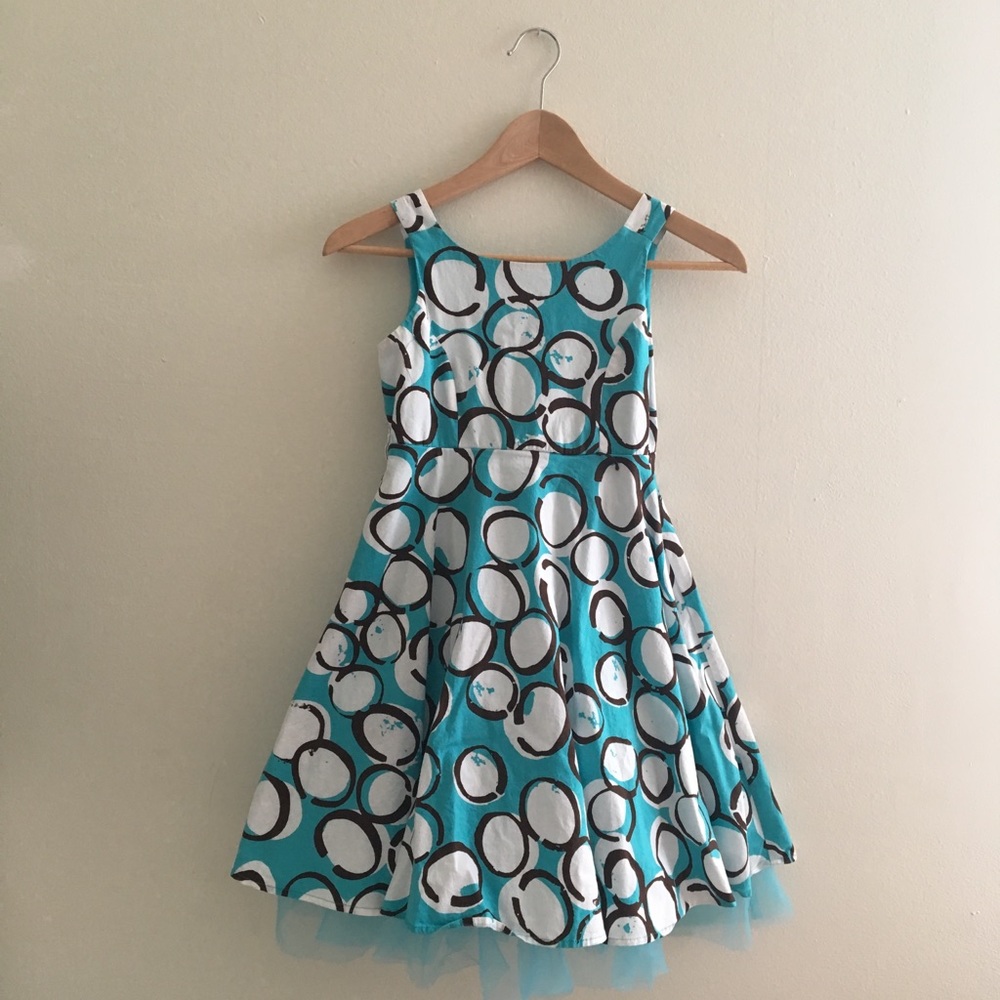NWOT My Michelle Girl’s Turquoise Print Dress